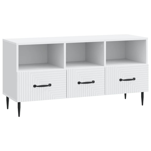 TV Cabinet with Drawer White 102 x 34.5 x 50 cm Engineered Wood