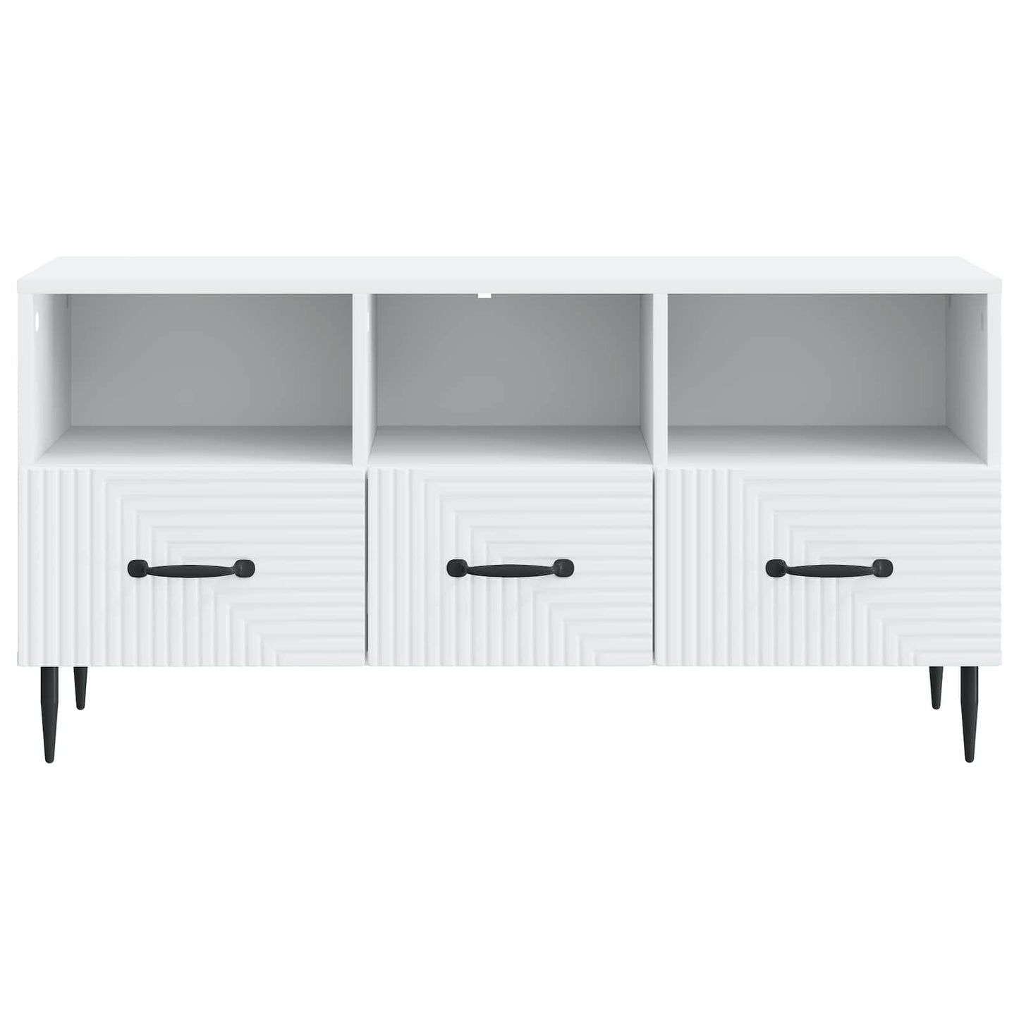 TV Cabinet with Drawer White 102 x 34.5 x 50 cm Engineered Wood