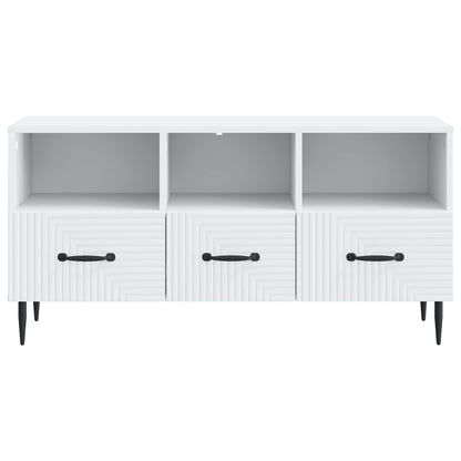 TV Cabinet with Drawer White 102 x 34.5 x 50 cm Engineered Wood