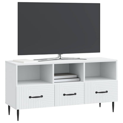 TV Cabinet with Drawer White 102 x 34.5 x 50 cm Engineered Wood