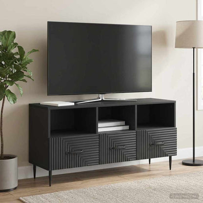 TV Cabinet with Drawer Black 102 x 34.5 x 50 cm Engineered Wood