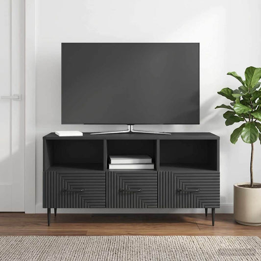 TV Cabinet with Drawer Black 102 x 34.5 x 50 cm Engineered Wood