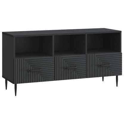 TV Cabinet with Drawer Black 102 x 34.5 x 50 cm Engineered Wood