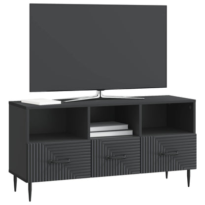 TV Cabinet with Drawer Black 102 x 34.5 x 50 cm Engineered Wood