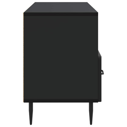 TV Cabinet with Drawer Black 102 x 34.5 x 50 cm Engineered Wood