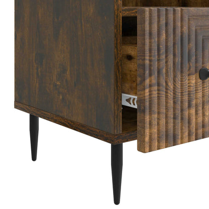 TV Cabinet Smoked Oak 102 x 34.5 x 50 cm Engineered Wood