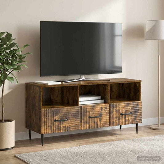 TV Cabinet Smoked Oak 102 x 34.5 x 50 cm Engineered Wood
