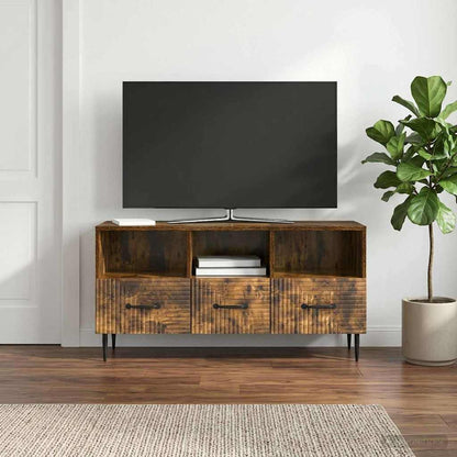 TV Cabinet Smoked Oak 102 x 34.5 x 50 cm Engineered Wood