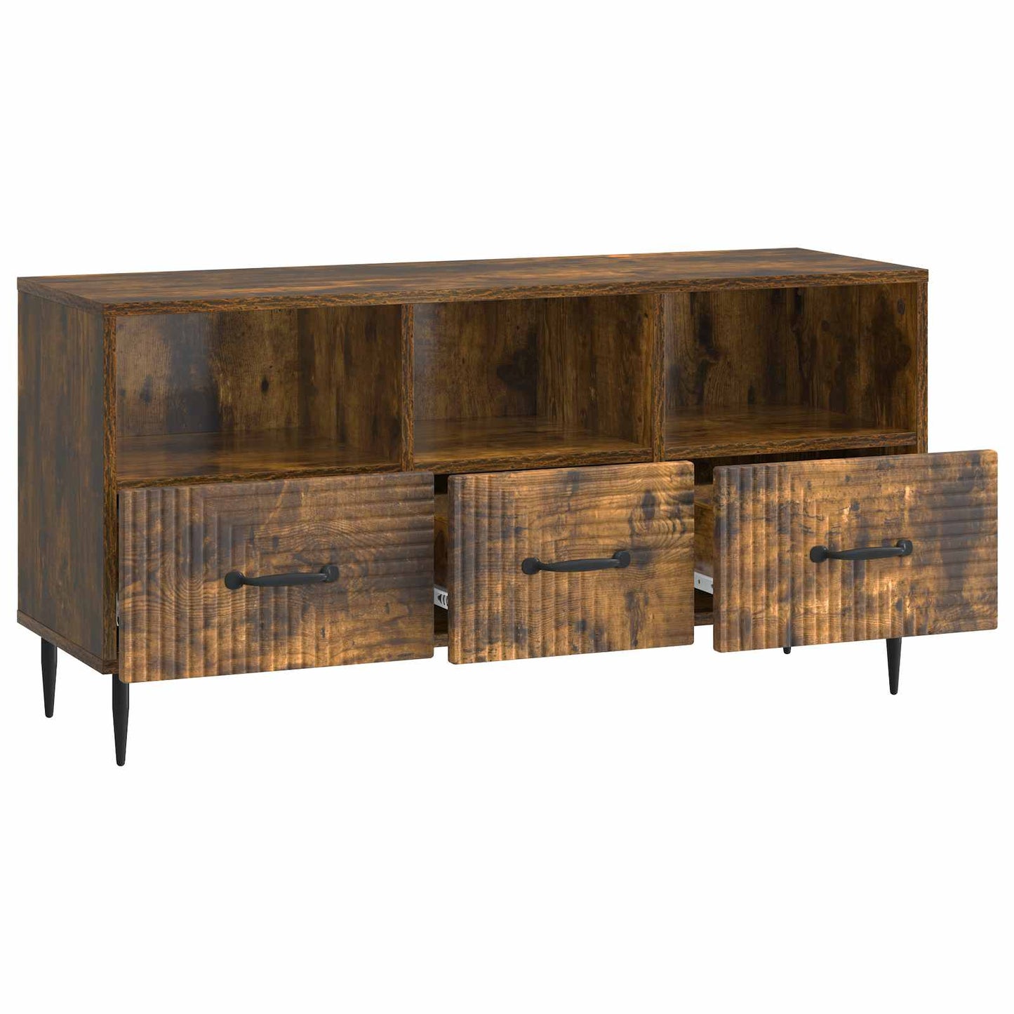 TV Cabinet Smoked Oak 102 x 34.5 x 50 cm Engineered Wood