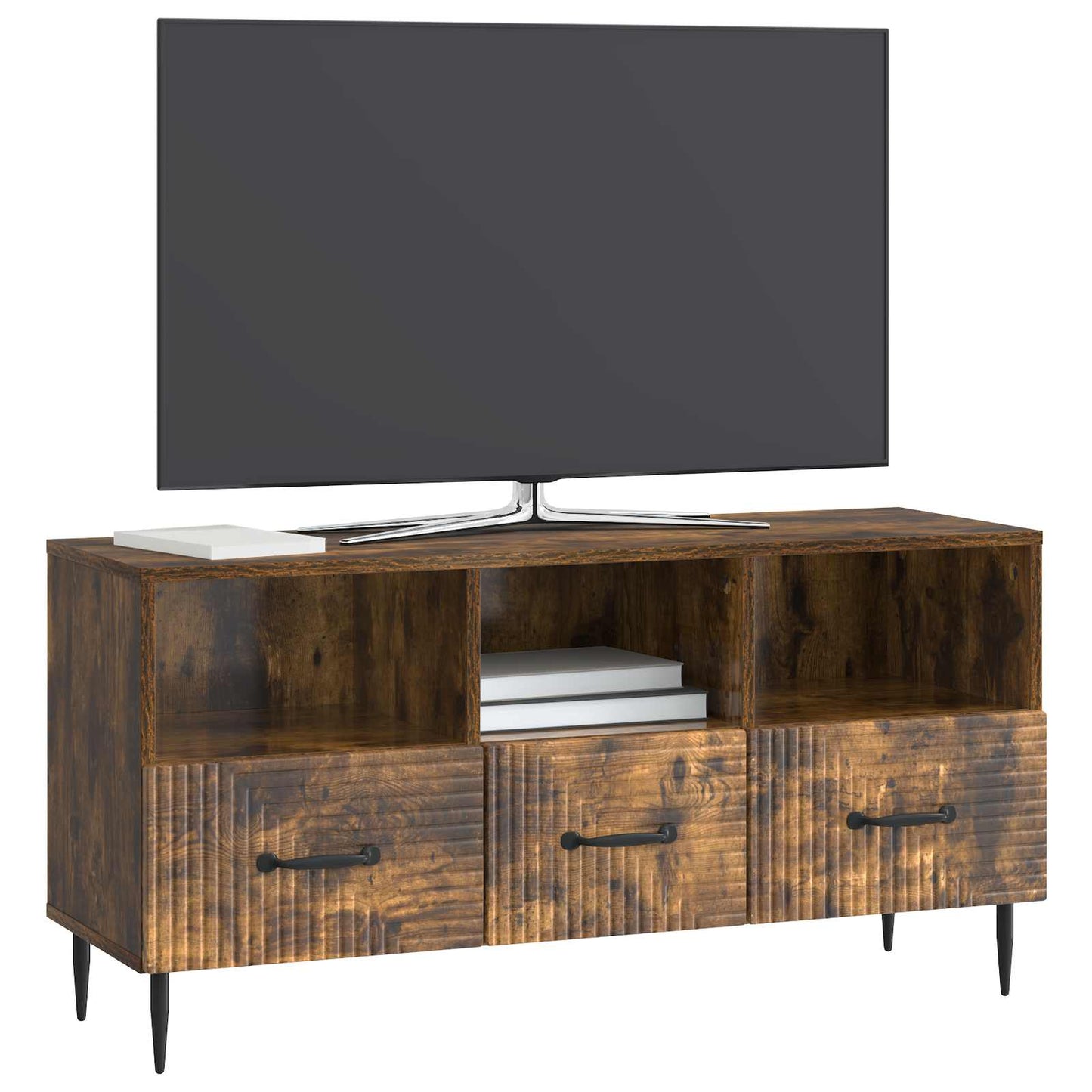 TV Cabinet Smoked Oak 102 x 34.5 x 50 cm Engineered Wood