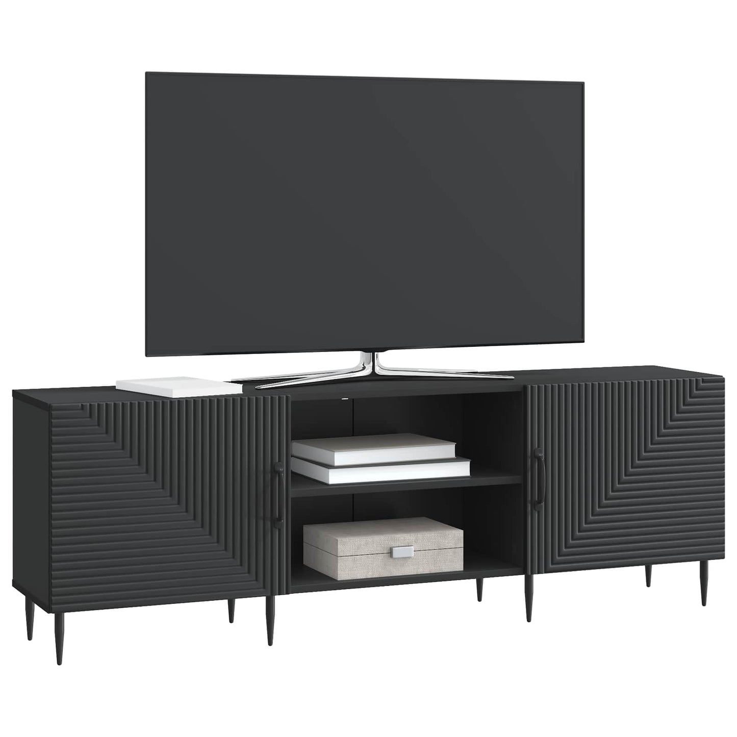 TV Cabinet Black 150 x 31 x 50 cm Engineered Wood