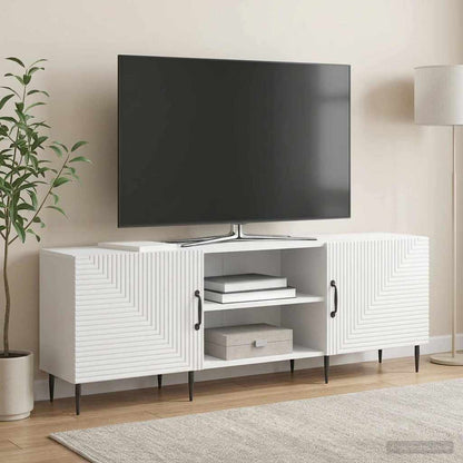 TV Cabinet High Gloss White 150 x 31 x 50 cm Engineered Wood