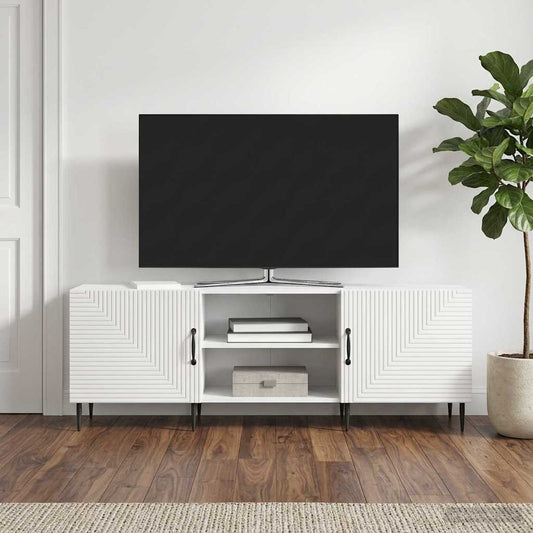 TV Cabinet High Gloss White 150 x 31 x 50 cm Engineered Wood