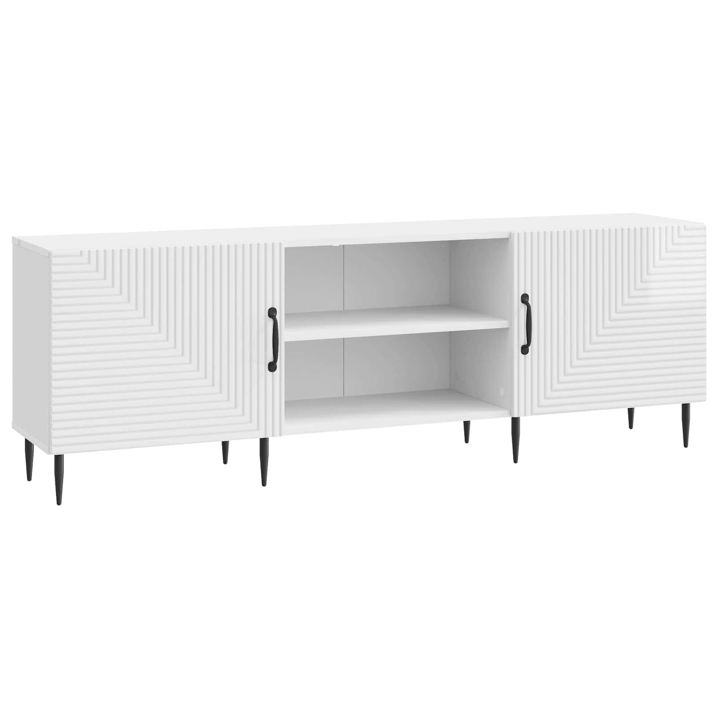 TV Cabinet High Gloss White 150 x 31 x 50 cm Engineered Wood