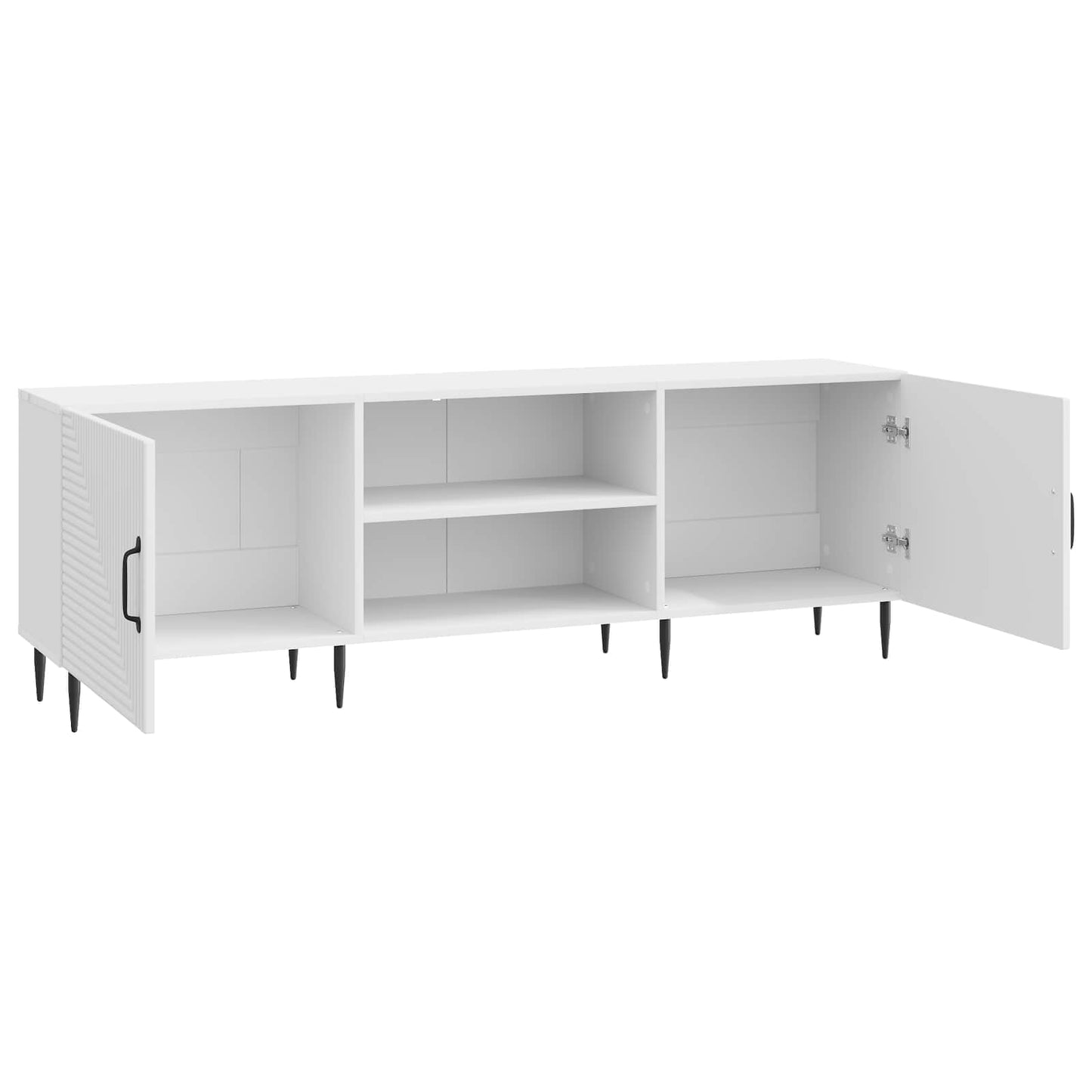 TV Cabinet High Gloss White 150 x 31 x 50 cm Engineered Wood