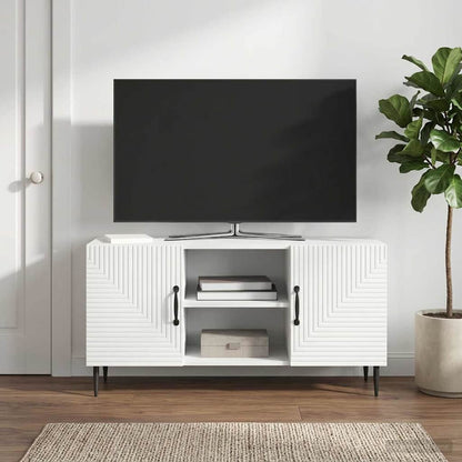 TV Cabinet White 102 x 34.5 x 50 cm Engineered Wood