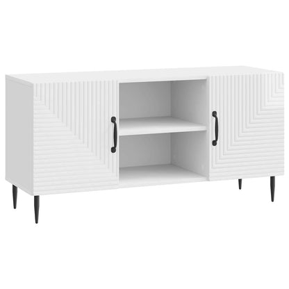 TV Cabinet High Gloss White 102 x 34.5 x 50 cm Engineered Wood