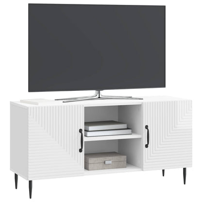 TV Cabinet High Gloss White 102 x 34.5 x 50 cm Engineered Wood