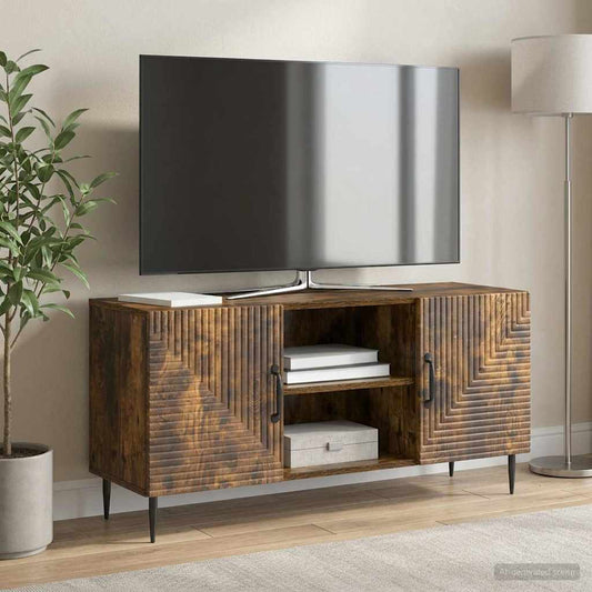 TV Cabinet Smoked Oak 102 x 34.5 x 50 cm Engineered Wood