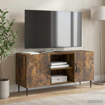 TV Cabinet Smoked Oak 102 x 34.5 x 50 cm Engineered Wood