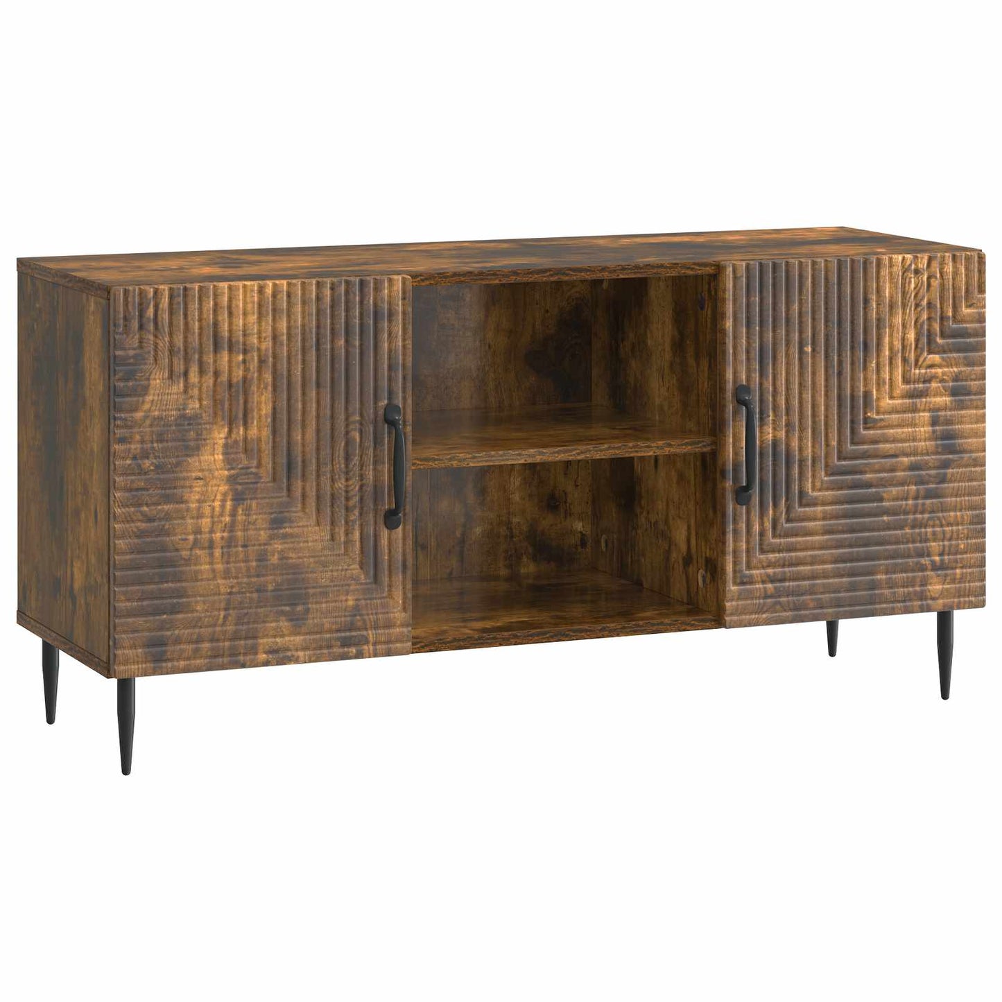 TV Cabinet Smoked Oak 102 x 34.5 x 50 cm Engineered Wood