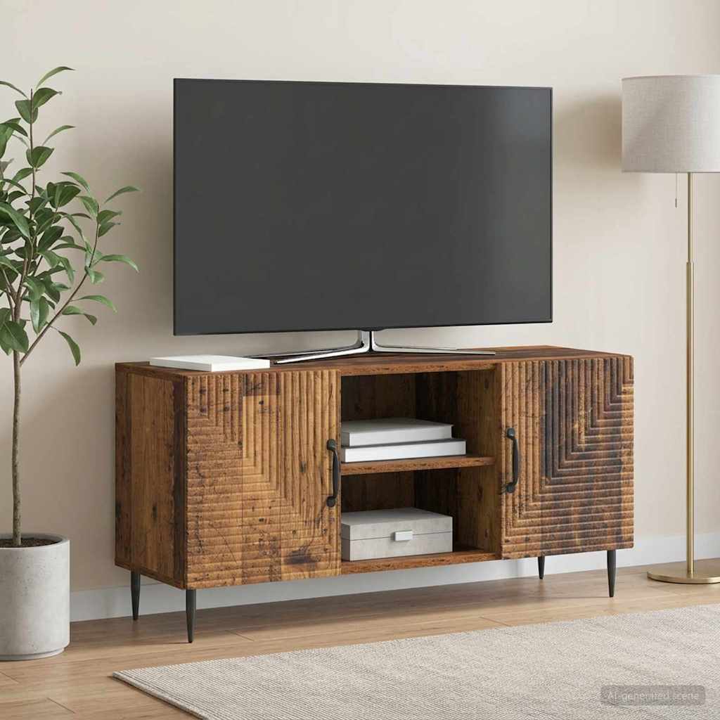 TV Cabinet Old Wood 102 x 34.5 x 50 cm Engineered Wood