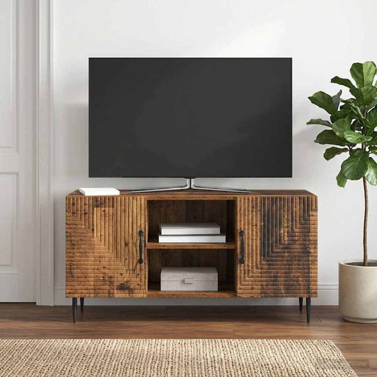 TV Cabinet Old Wood 102 x 34.5 x 50 cm Engineered Wood