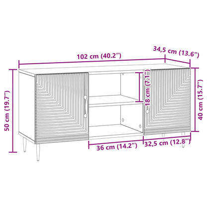 TV Cabinet Artisan Oak 102 x 34.5 x 50 cm Engineered Wood