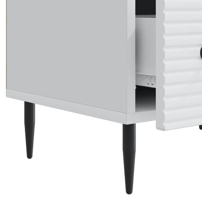 TV Cabinet with Drawer White 147 x 34.5 x 30 cm Engineered Wood