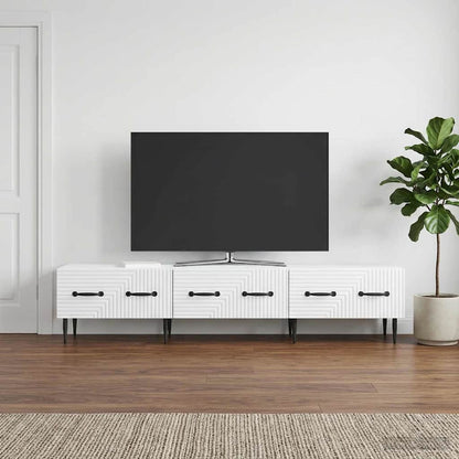 TV Cabinet with Drawer White 147 x 34.5 x 30 cm Engineered Wood