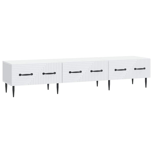 TV Cabinet with Drawer White 147 x 34.5 x 30 cm Engineered Wood