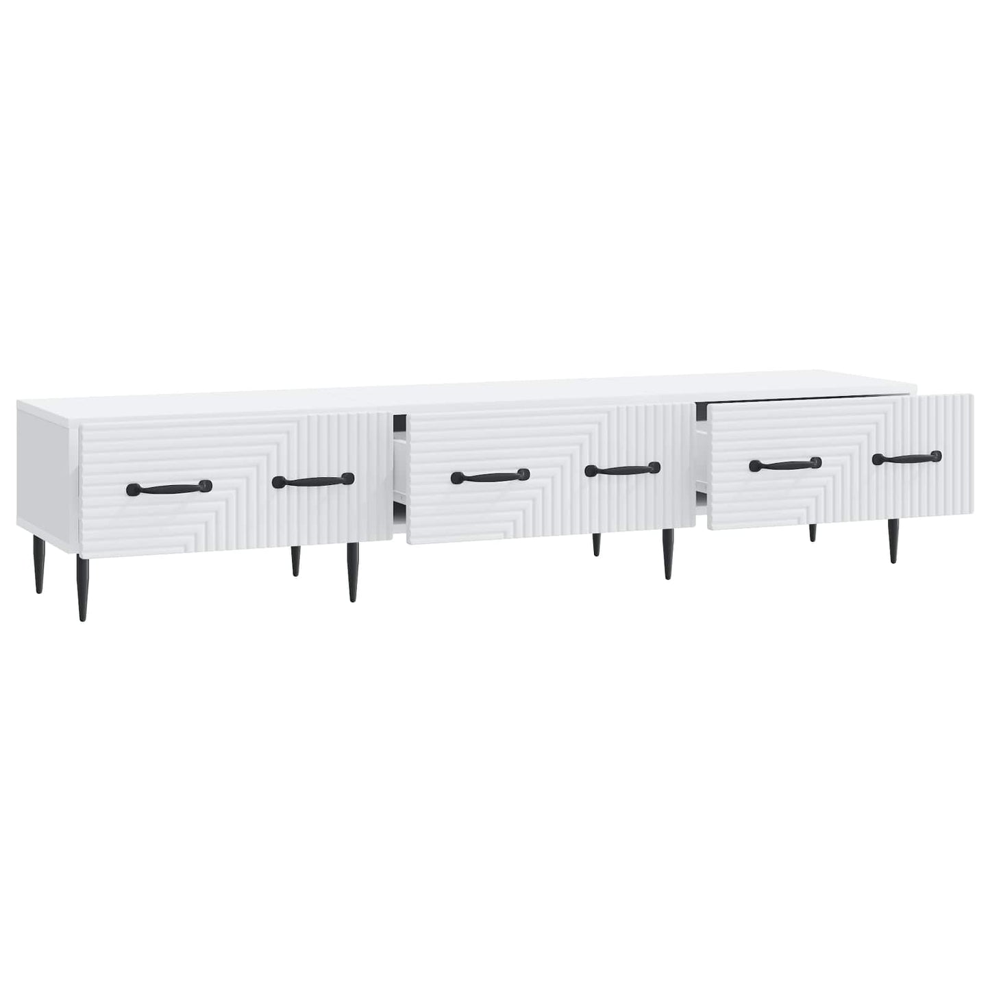 TV Cabinet with Drawer White 147 x 34.5 x 30 cm Engineered Wood