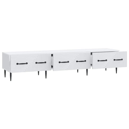TV Cabinet with Drawer White 147 x 34.5 x 30 cm Engineered Wood