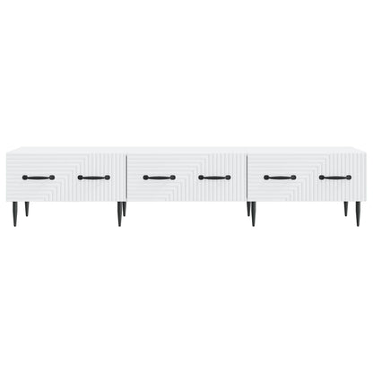 TV Cabinet with Drawer White 147 x 34.5 x 30 cm Engineered Wood