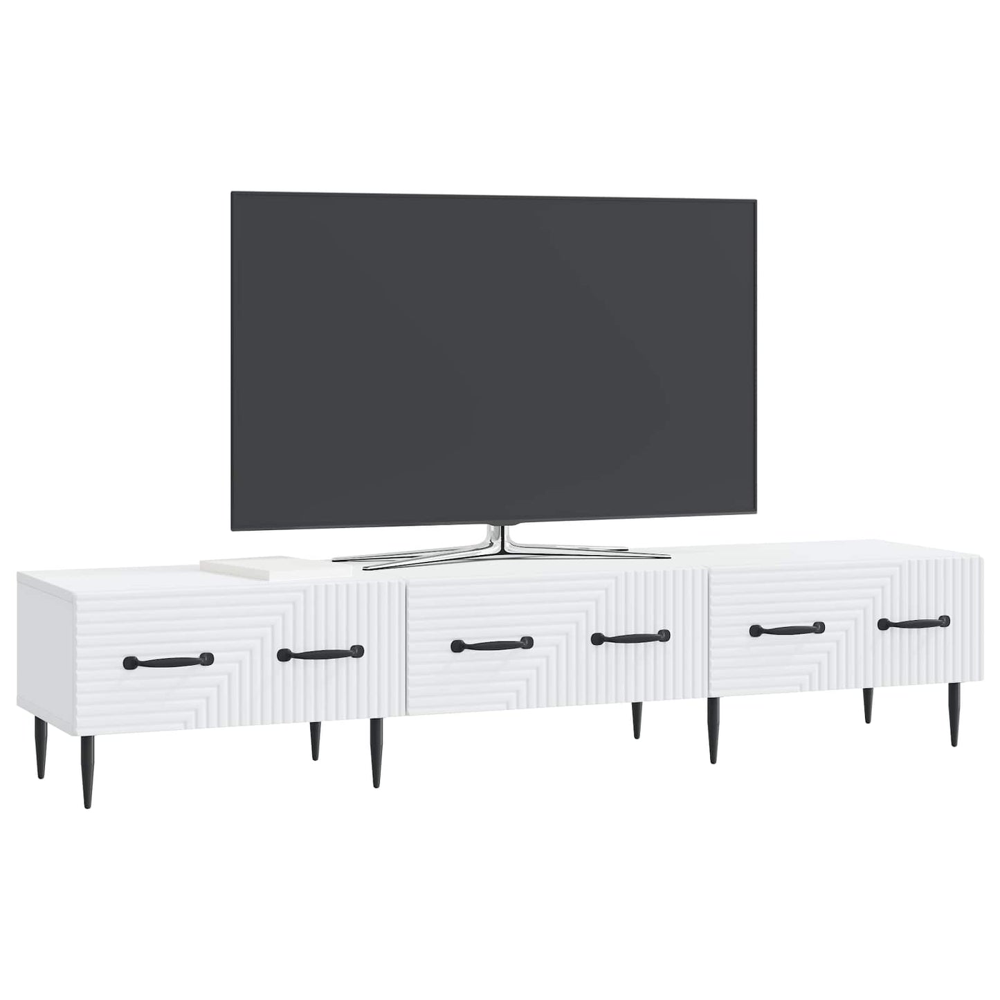 TV Cabinet with Drawer White 147 x 34.5 x 30 cm Engineered Wood