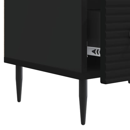 TV Cabinet with Drawer Black 147 x 34.5 x 30 cm Engineered Wood