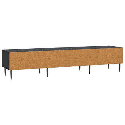 TV Cabinet with Drawer Black 147 x 34.5 x 30 cm Engineered Wood