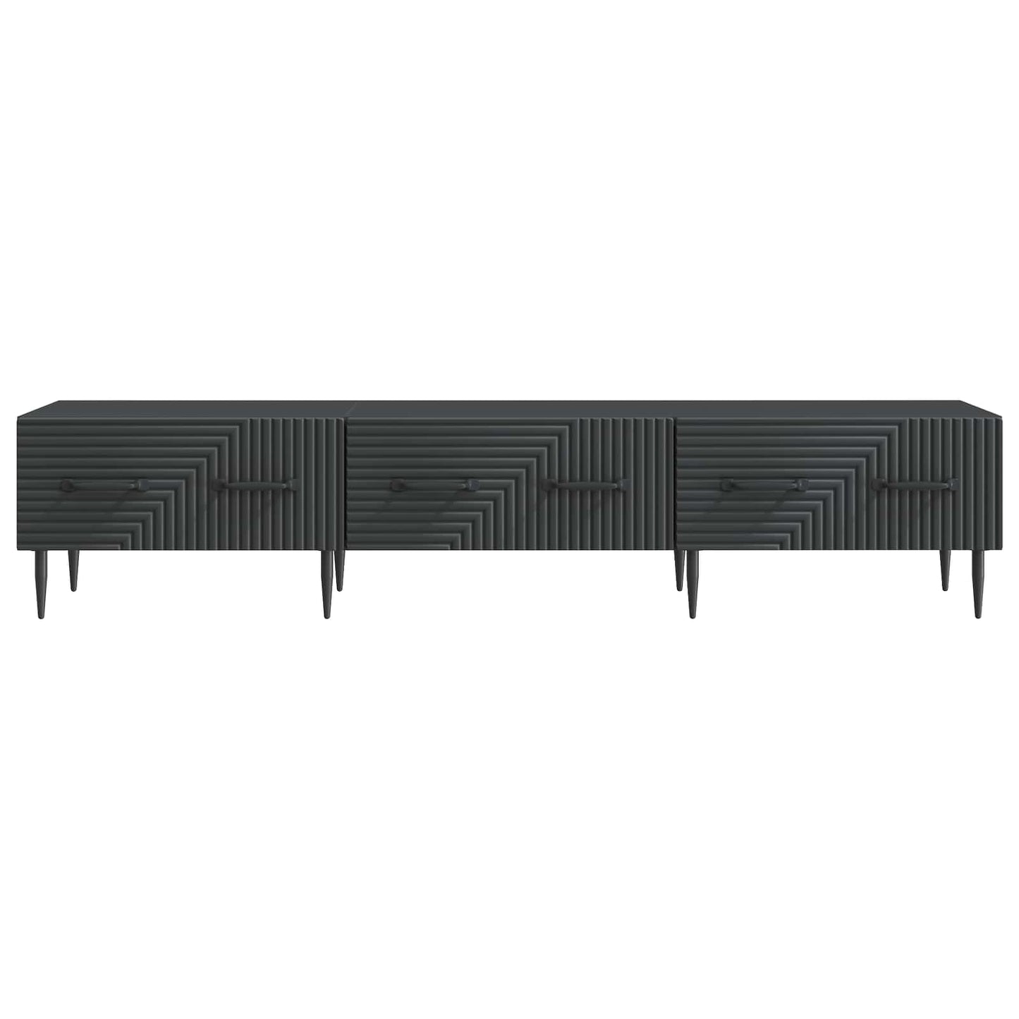 TV Cabinet with Drawer Black 147 x 34.5 x 30 cm Engineered Wood