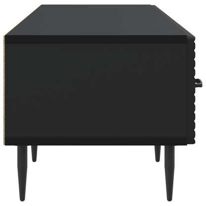 TV Cabinet with Drawer Black 147 x 34.5 x 30 cm Engineered Wood