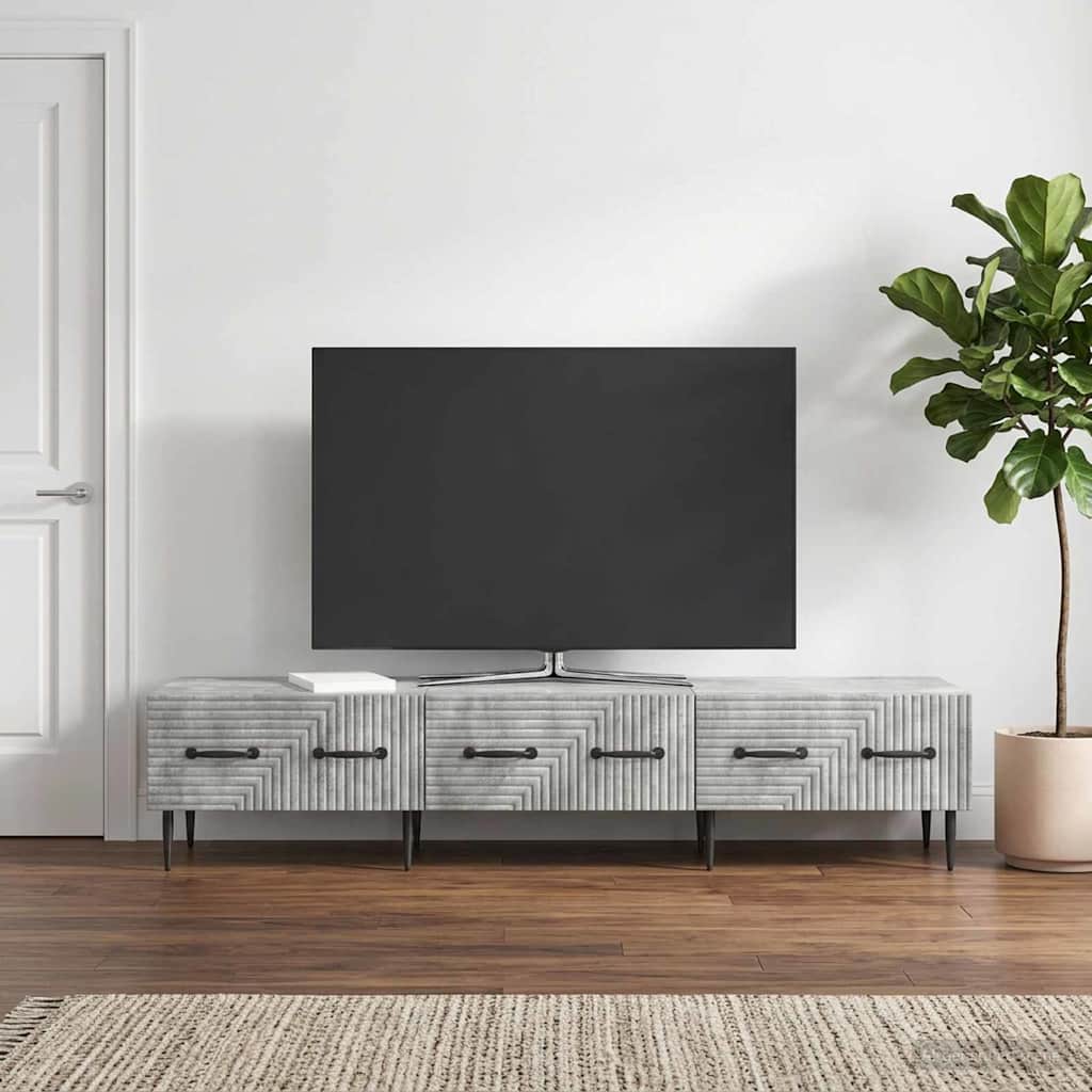 TV Cabinet Concrete Grey 147 x 34.5 x 30 cm Engineered Wood
