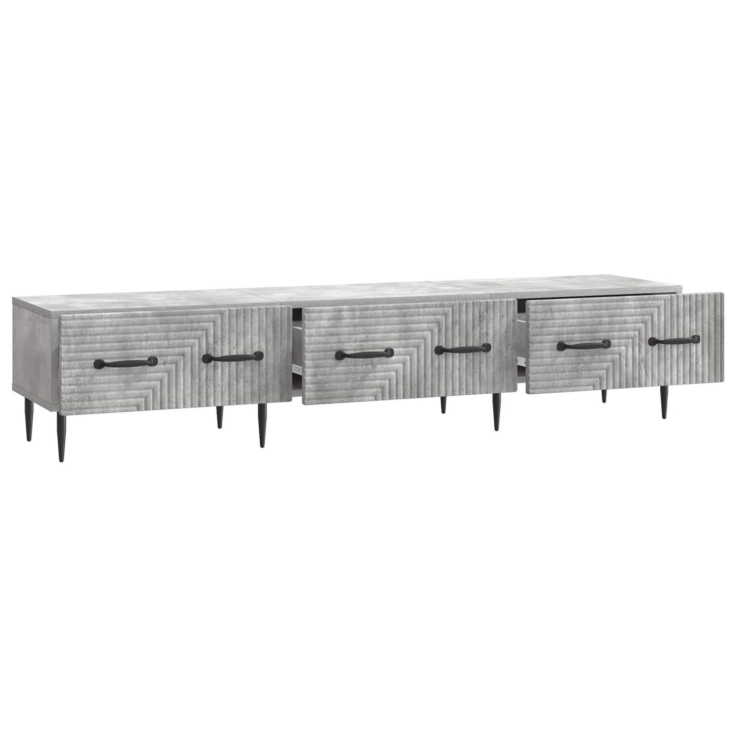TV Cabinet Concrete Grey 147 x 34.5 x 30 cm Engineered Wood