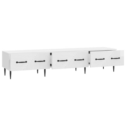 TV Cabinet High Gloss White 147 x 34.5 x 30 cm Engineered Wood