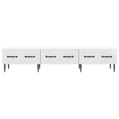 TV Cabinet High Gloss White 147 x 34.5 x 30 cm Engineered Wood