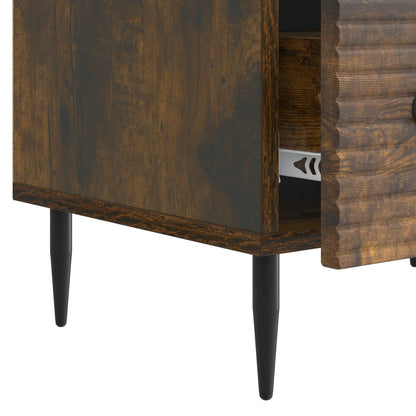 TV Cabinet Smoked Oak 147 x 34.5 x 30 cm Engineered Wood