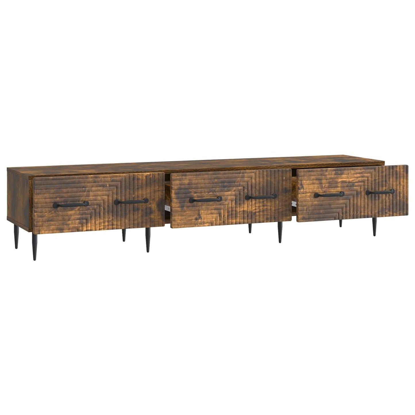 TV Cabinet Smoked Oak 147 x 34.5 x 30 cm Engineered Wood