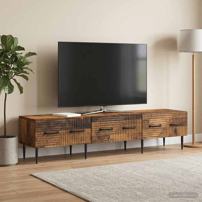 TV Cabinet Old Wood 147 x 34.5 x 30 cm Engineered Wood