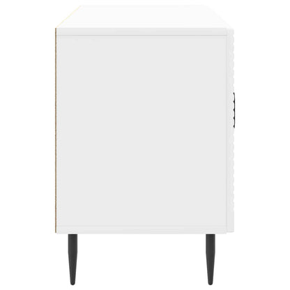 TV Cabinet High Gloss White 99 x 34.5 x 50 cm Engineered Wood