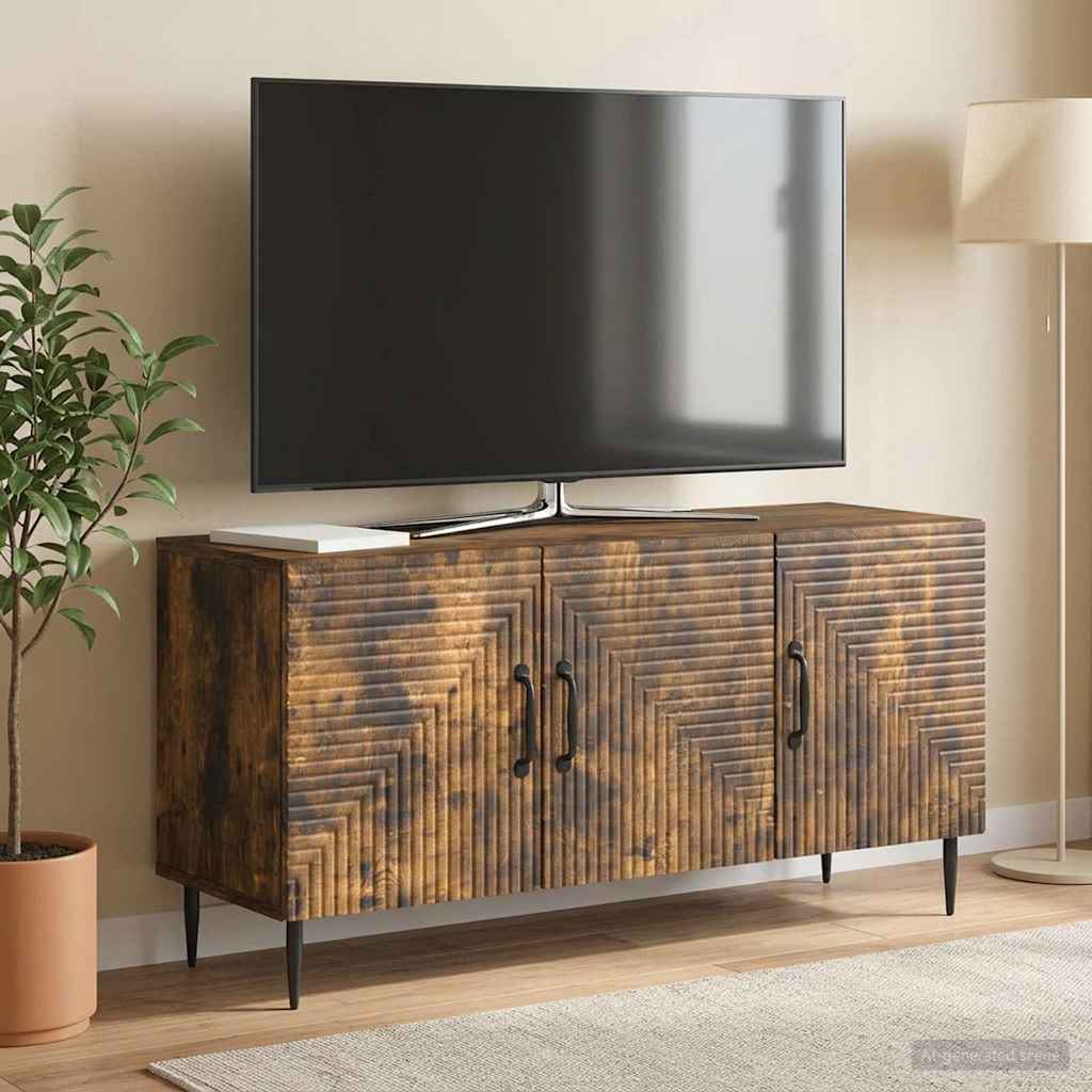 TV Cabinet Smoked Oak 99 x 34.5 x 50 cm Engineered Wood