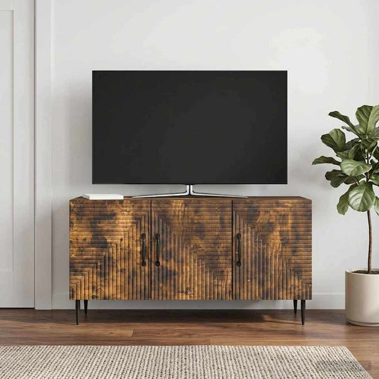 TV Cabinet Smoked Oak 99 x 34.5 x 50 cm Engineered Wood