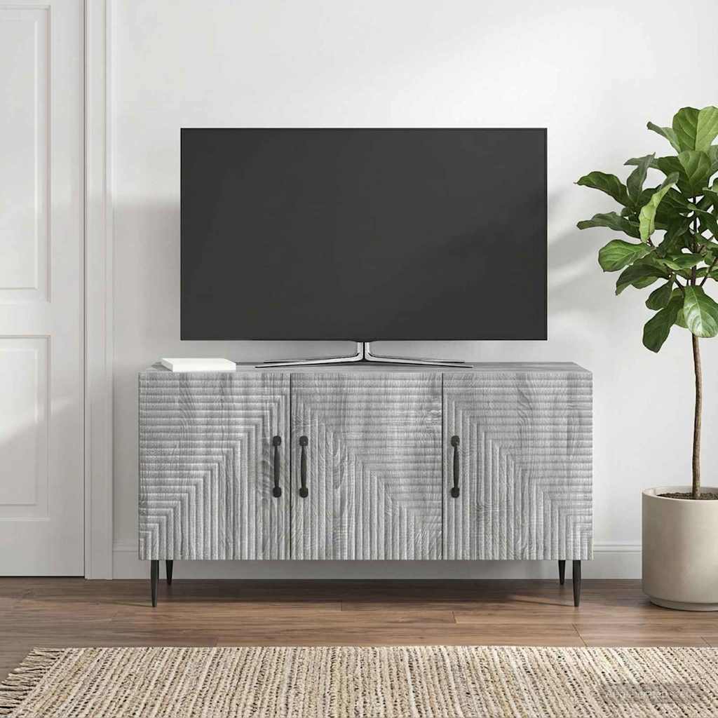 TV Cabinet Grey Sonoma 99 x 34.5 x 50 cm Engineered Wood